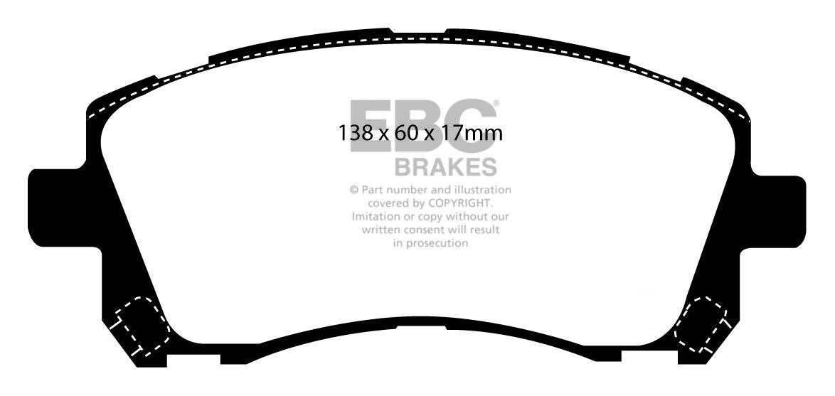 EBC Brakes SUBARU Forester 2.0 97-2002 Remblokken voorzijde gree