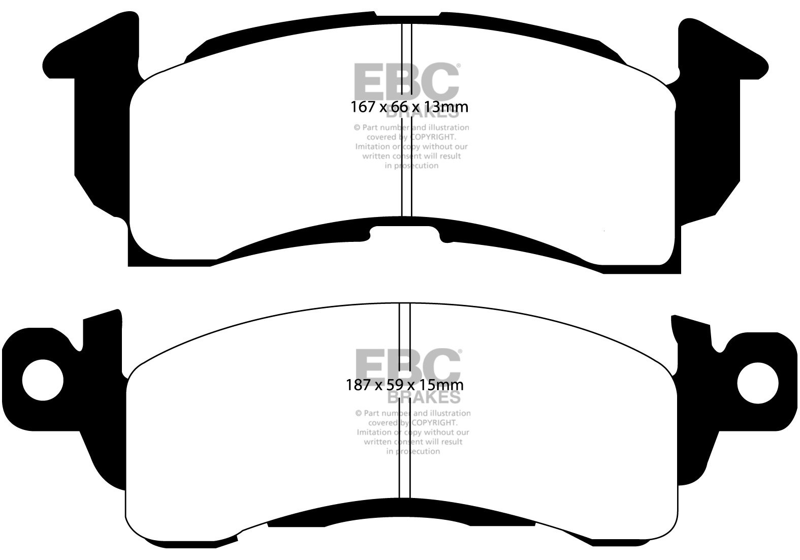 EBC Brakes CHEVROLET Camaro 4.1 70-81 Remblokken voorzijde green